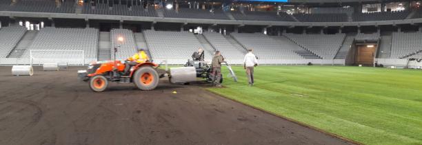 Une pelouse neuve au stade Pierre-Mauroy pour l'Euro