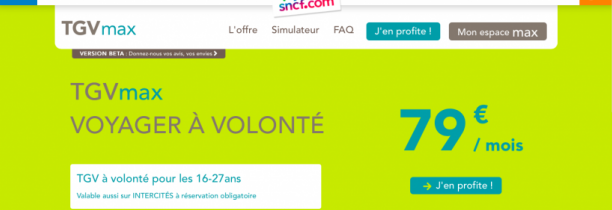 La SNCF offre le mois d’avril aux abonnés TGVmax