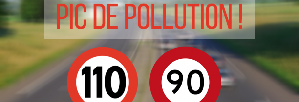 Pic de pollution : réductions de vitesse à 110km/h et 90km/h