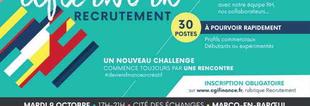 30 postes à pourvoir à CGI Finance à Marcq-en-Baroeul