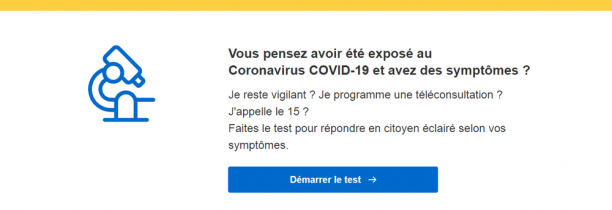 COVID 19: Un site pour évaluer vos symptômes