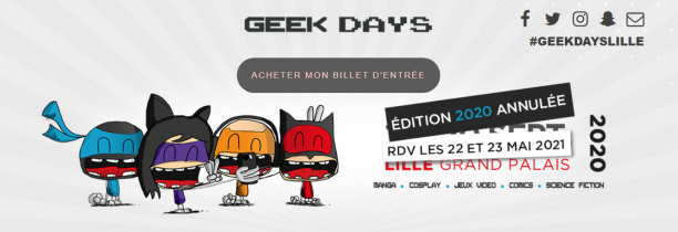 Les "Geeks Days" finalement annulés à Lille Grand Palais
