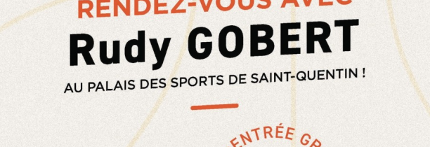 Rudy Gobert en dédicaces à Saint-Quentin